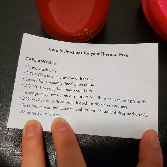 Kate Spade 16 oz Thermal Mug Cold Hands Warm Heart β€οΈ - Picture 6 of 8